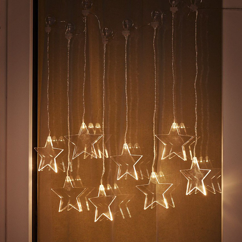 Wilko Battery Operated Star Curtain Lights Wilko
