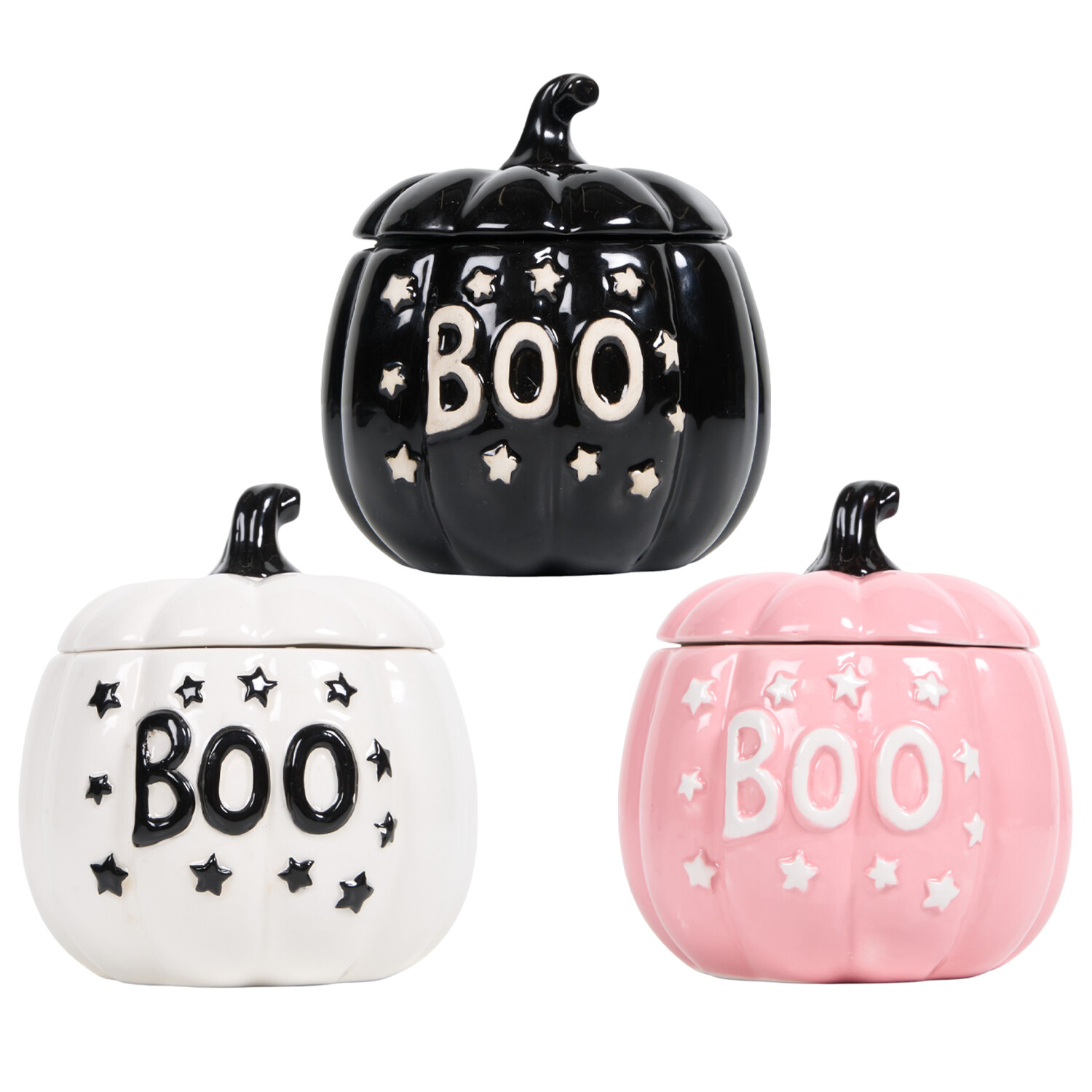 Boo Large Ceramic Candle | Wilko
