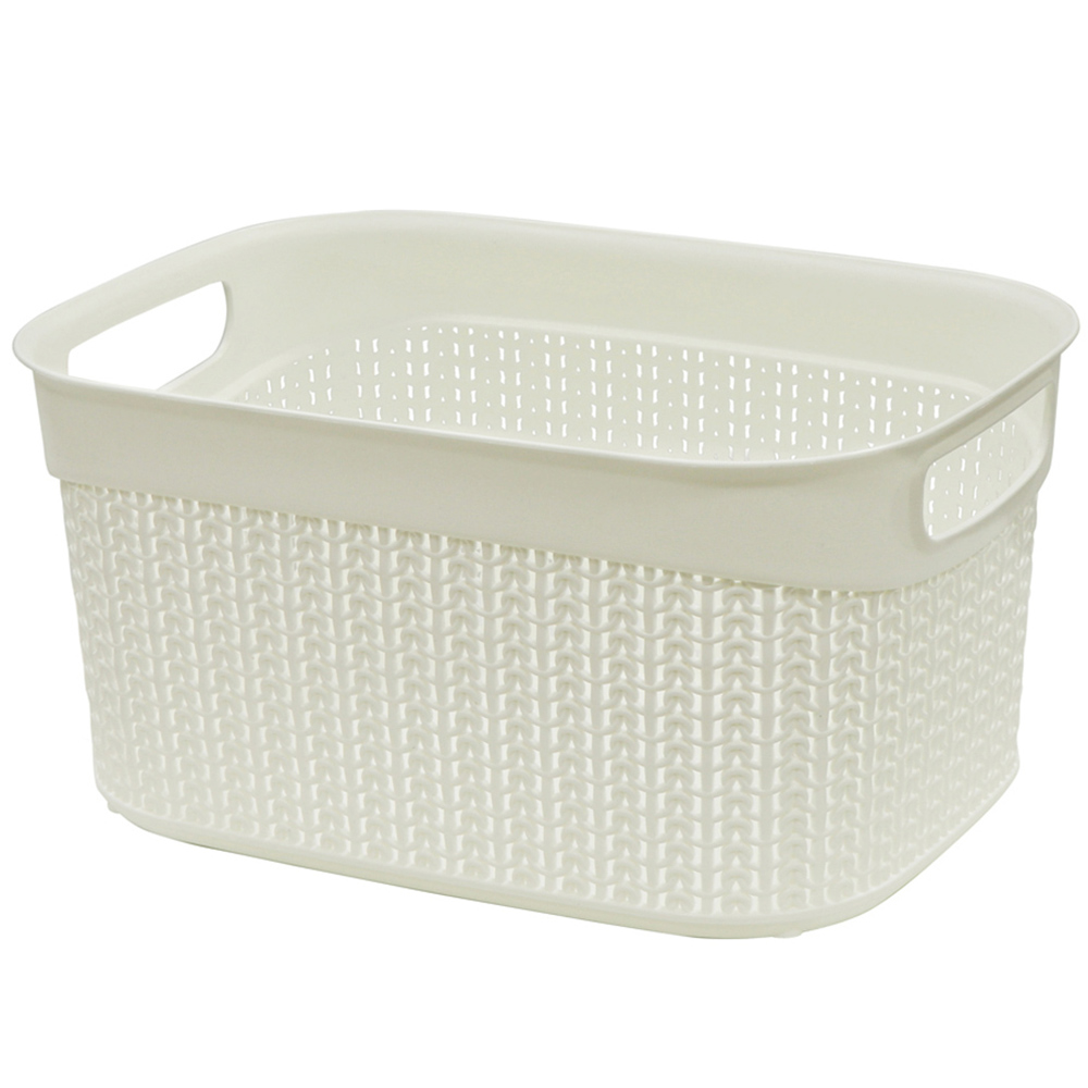 JVL Loop 9L White Storage Basket Wilko