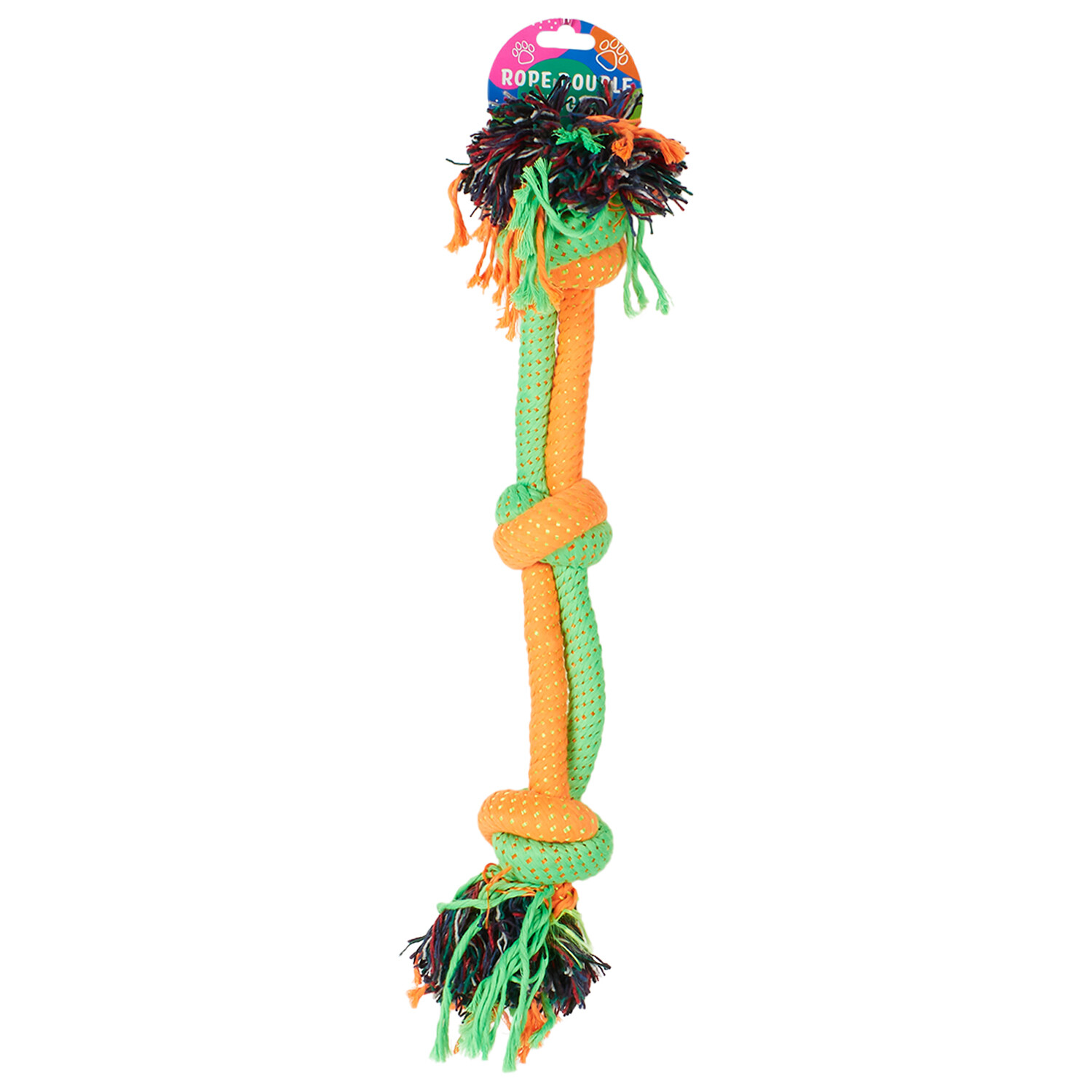 Tuggig Rope Bright Rope Tuggers - Orange and Green | Wilko