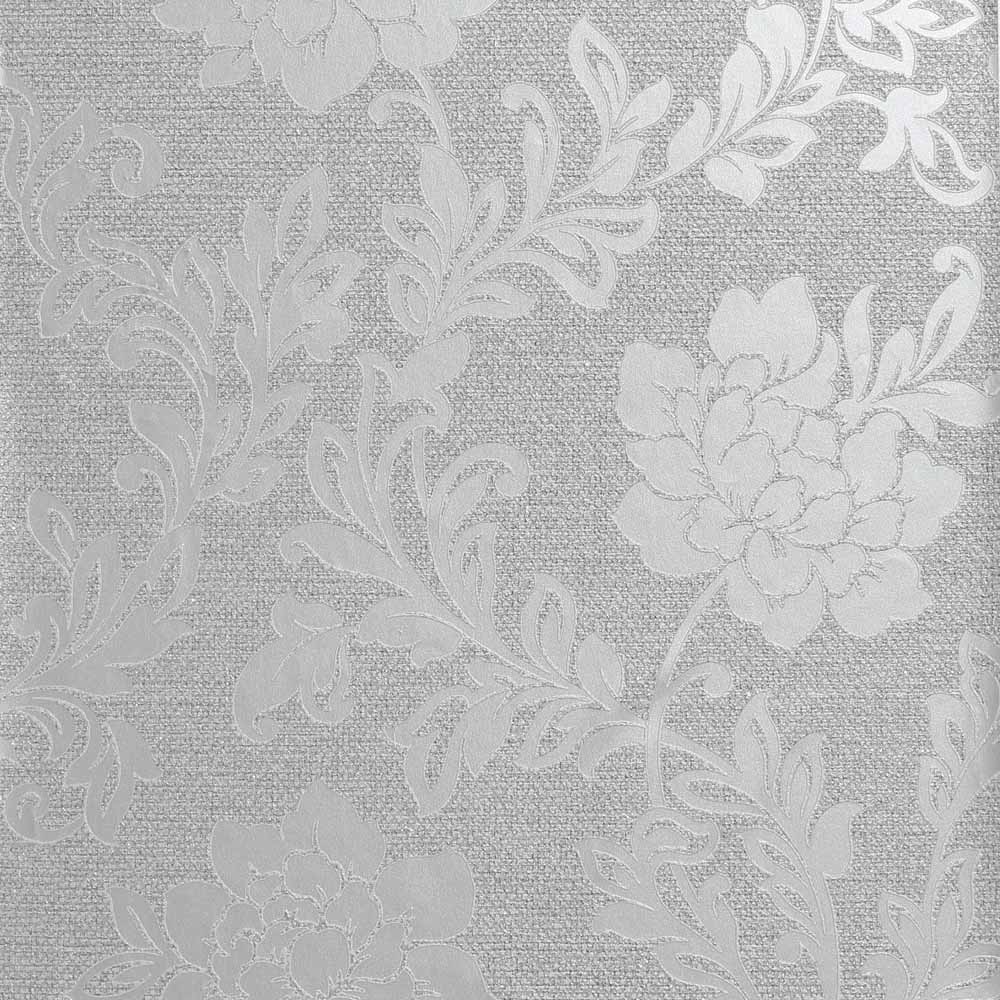 Arthouse Calico Floral Grey Wallpaper Wilko