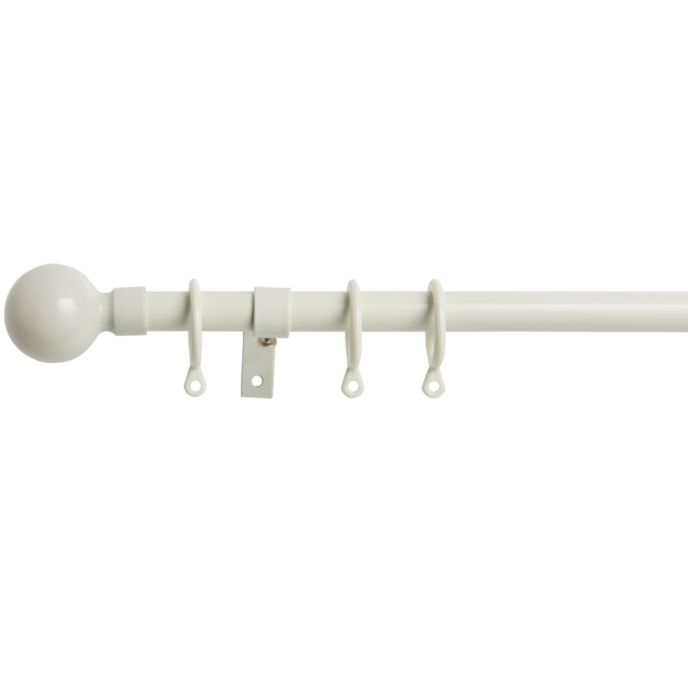 Wilko 150 280cm Extendable Cream Curtain Pole Wilko