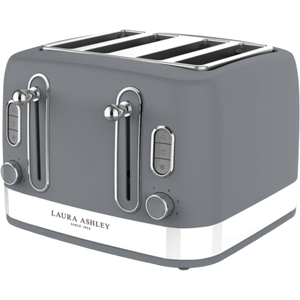 Laura Ashley VQSBT842LADSUK Dark Slate 4 Slice Toaster | Wilko