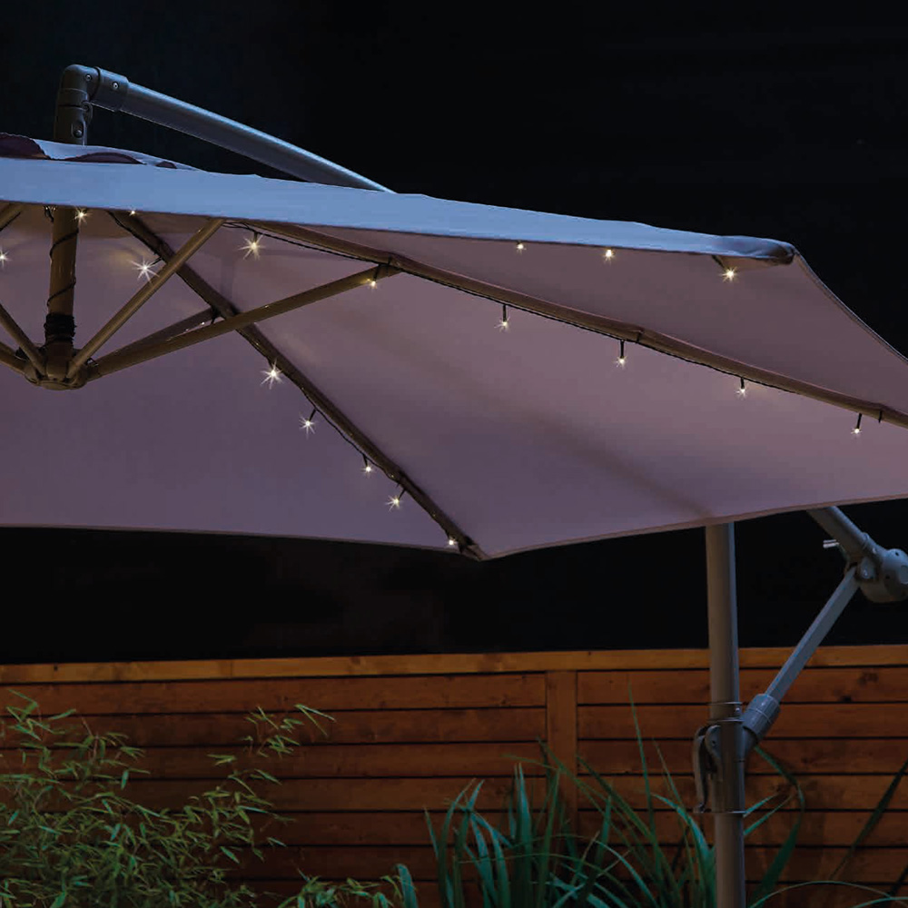 Gardenkraft Warm White 72 LED Parasol Timer Lights Wilko
