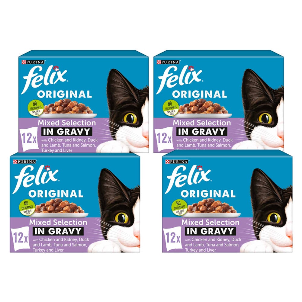 Felix Original Mixed Selection in Gravy Cat Food 100g (Case of 4 x 12