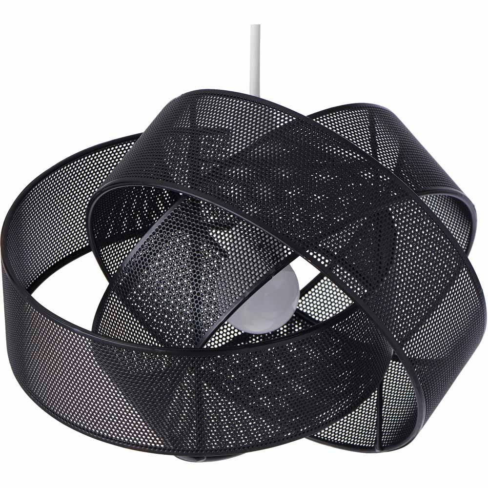 Wilko Black Interlocking Perforated Light Shade Wilko