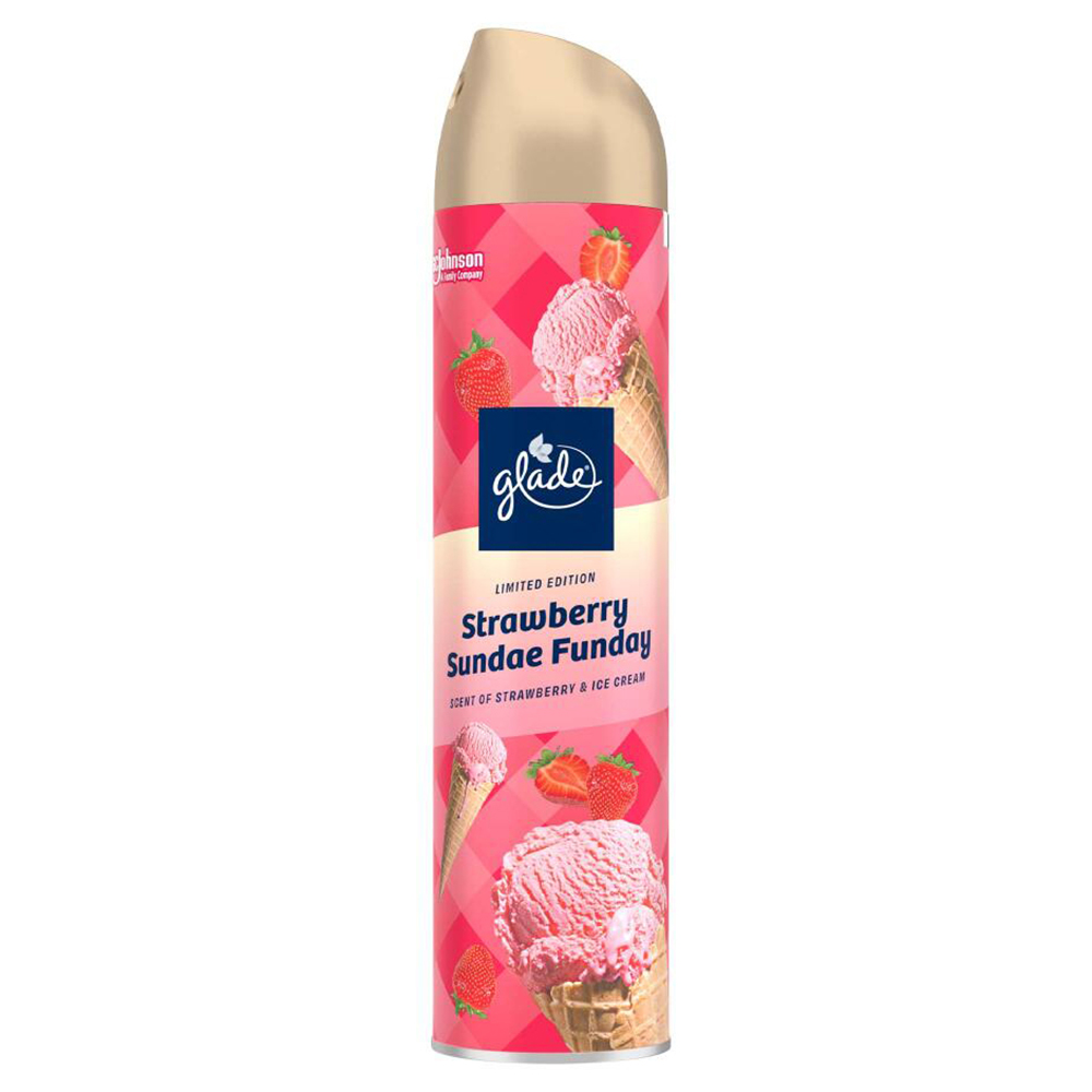 Glade Strawberry Sundae Funday Aerosol Air Freshener 300ml Wilko