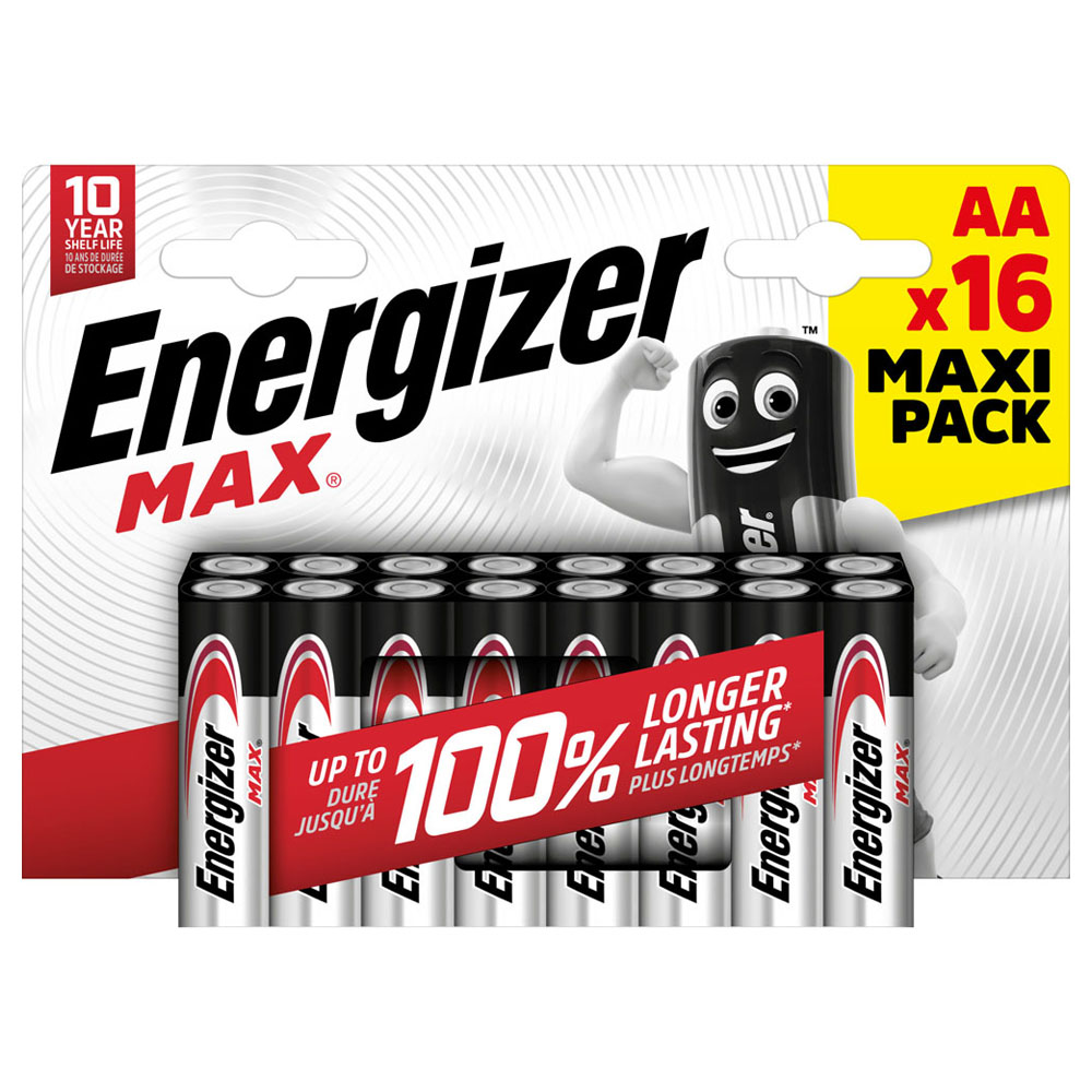 Energizer Max AA 16 Pack Alkaline Batteries Wilko
