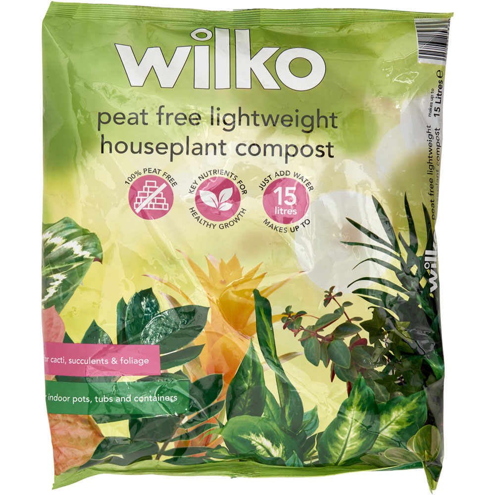 Wilko Lightweight Houseplant Compost 15L Wilko