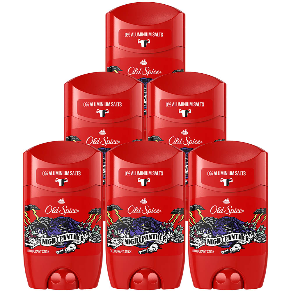 Old Spice Night Panther Deodorant Stick Case of 6 x 50ml | Wilko