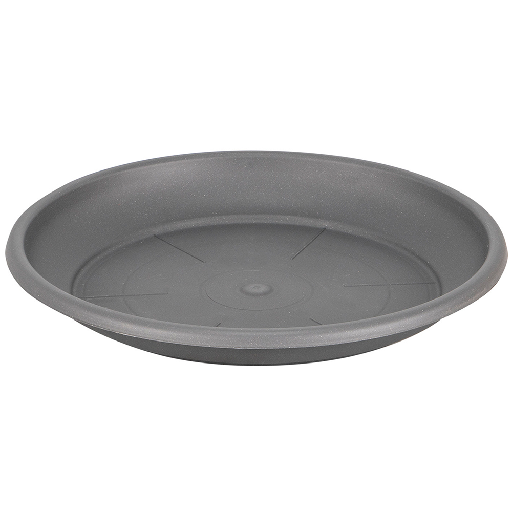 Round Anthracite Plant Pot Saucer 30cm Wilko