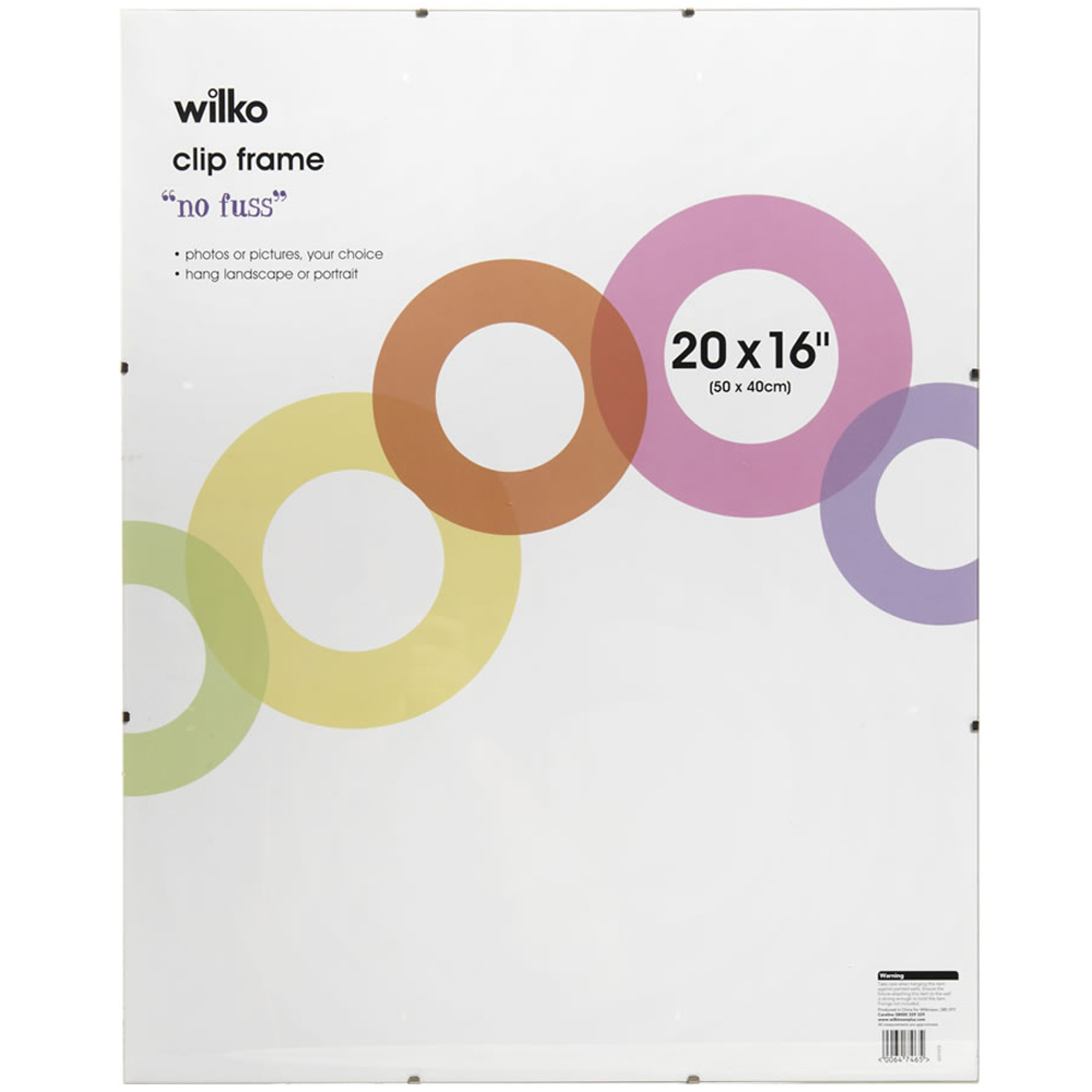Wilko Clip Frame 20 x 16 Inch Wilko