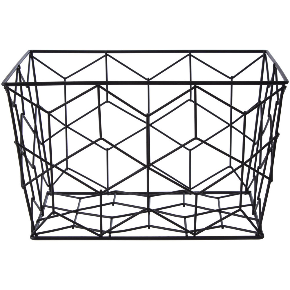 Premier Housewares Vertex Contour Matte Black Storage Basket Wilko