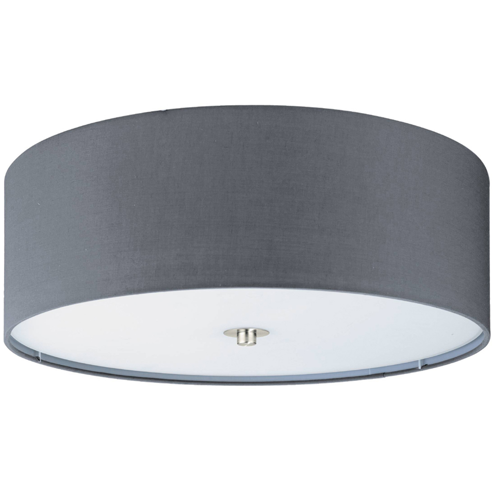 EGLO Pasteri 3 Light Grey Flush Ceiling Light Wilko