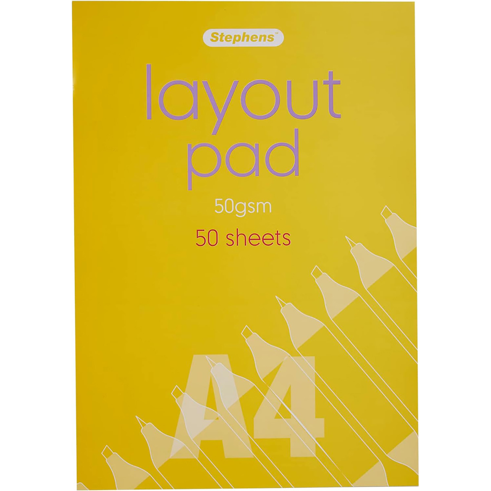 Stephens A4 White Layout Pad 50 Sheets 50gsm Wilko