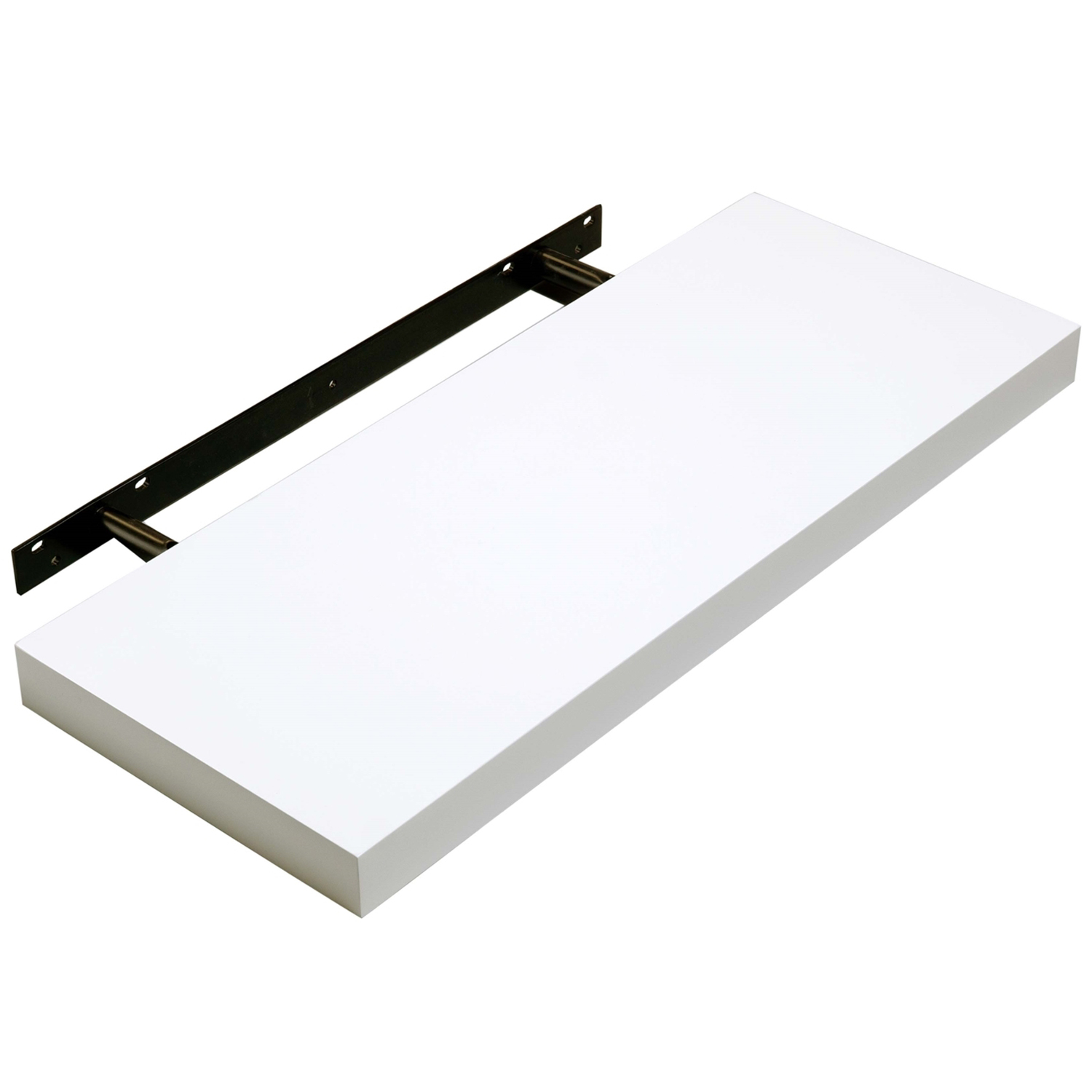 White Floating Shelf Kit 80cm Wilko