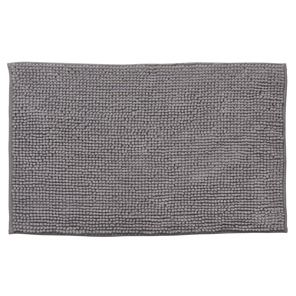 Wilko Supersoft Microfibre Grey Bath Mat Wilko