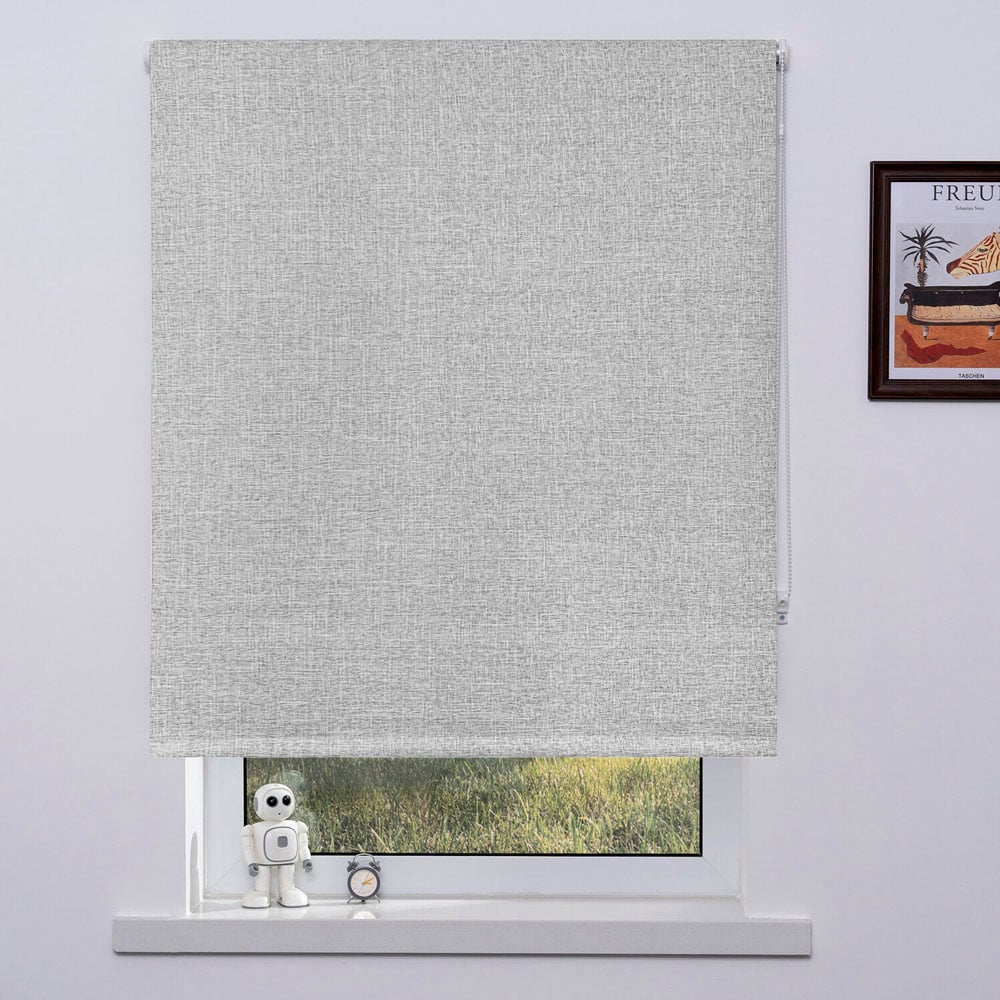Textured Blackout Roller Blind Cloud 90cm Wilko