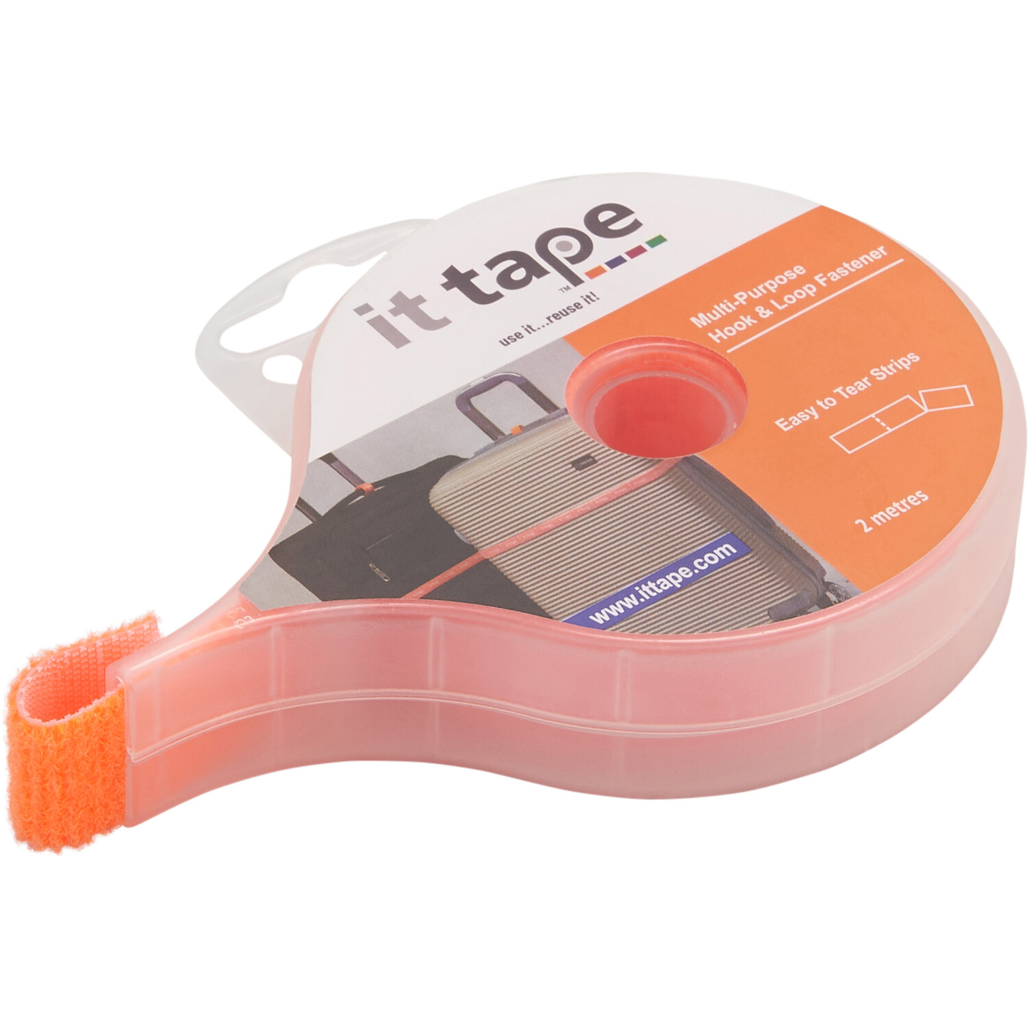 it tape Orange Multi Purpose Hook n Loop Dispenser Wilko