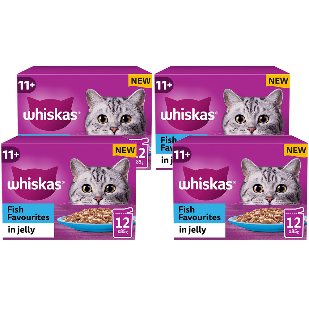 Whiskas Fish Selection in Jelly Super Senior Cat Food Pouches 85g Case