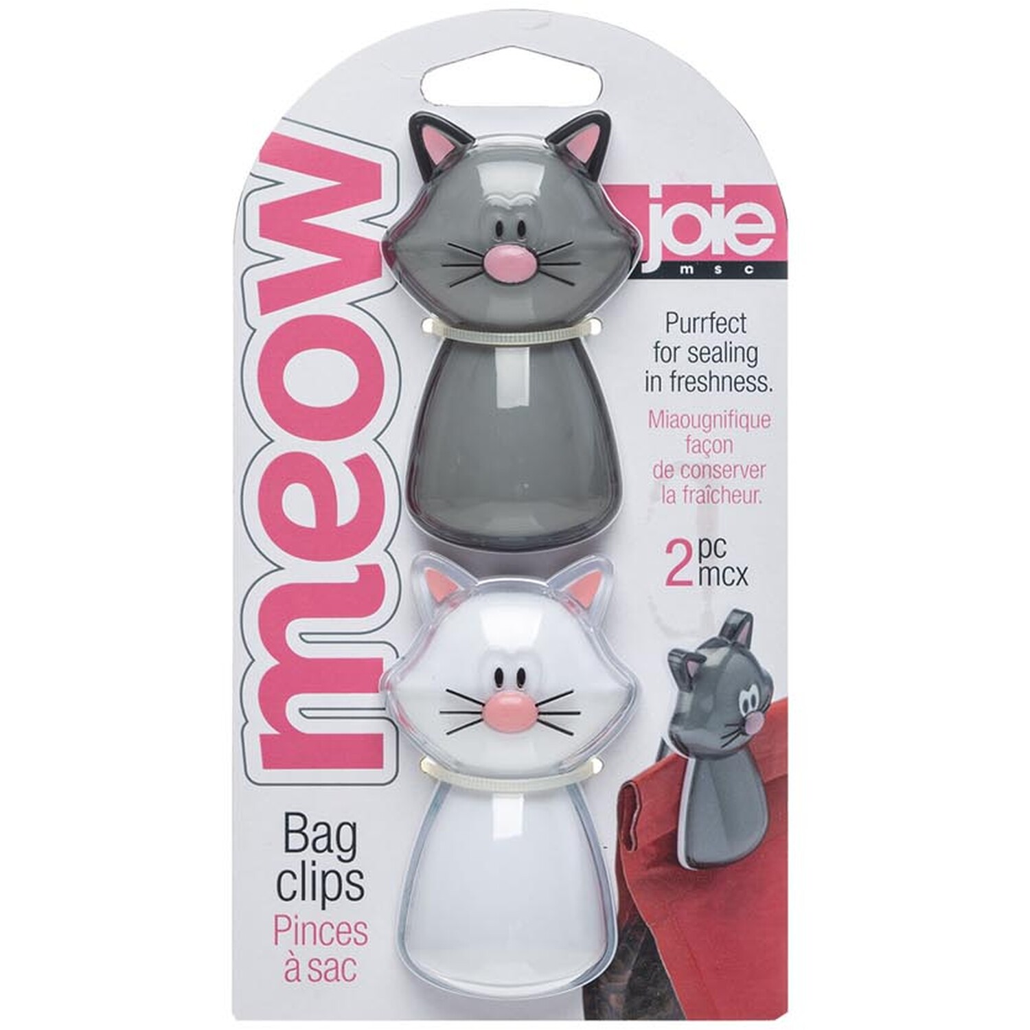 Pack of 2 Meow Bag Clips Wilko