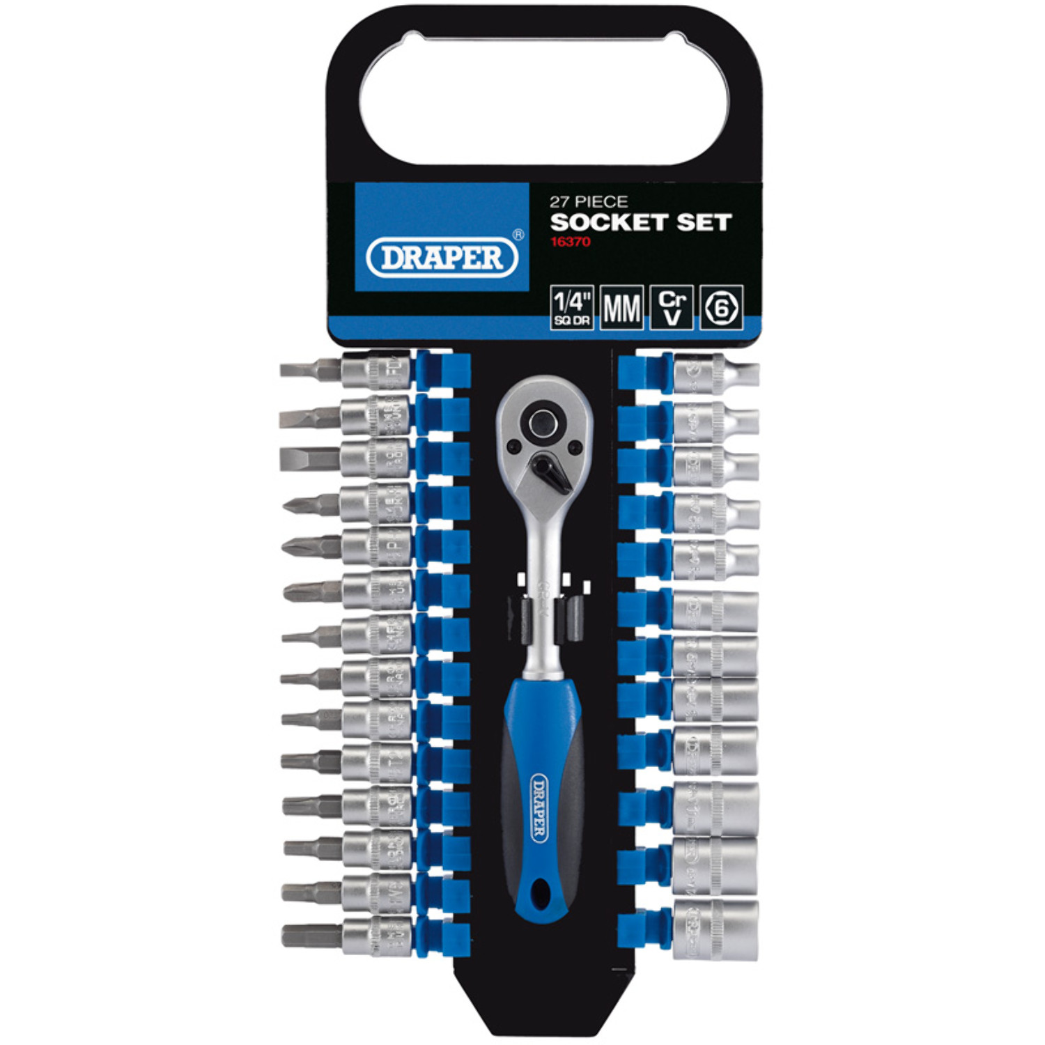 Draper 27 Piece Square Drive Metric Socket Set Wilko