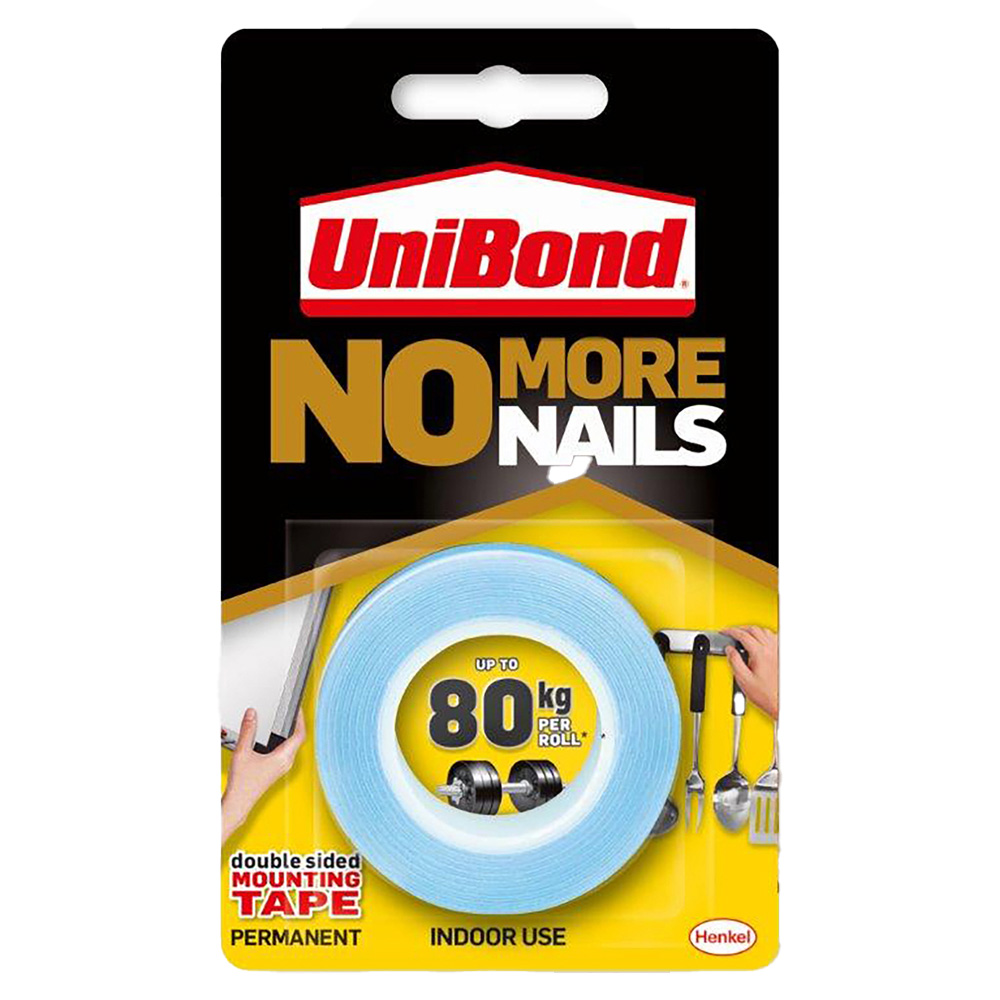 UniBond No More Nails Indoor Permanent Mounting Tape Roll Wilko