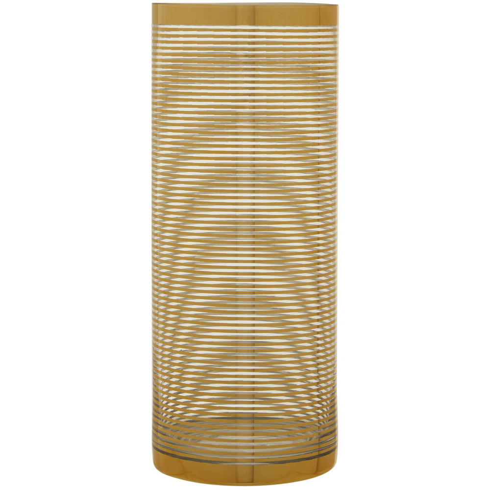 Premier Housewares Raya Cylinder Stripe Vase Large Wilko