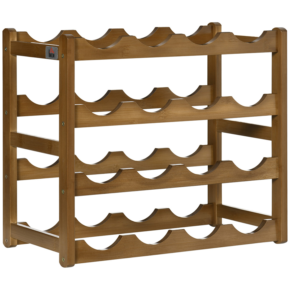 4 Tier Bamboo Wine Rack Wilko