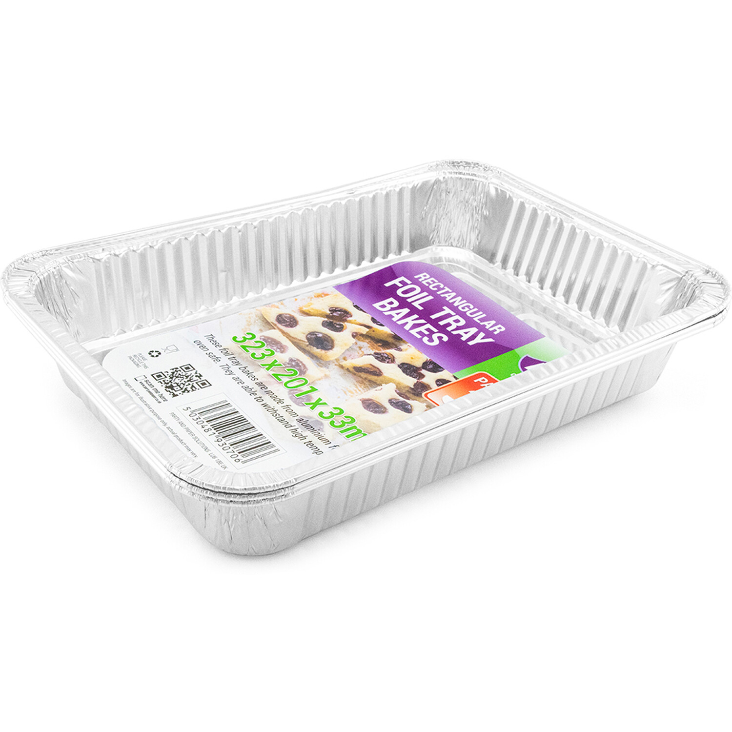 Pack of 3 Foil Bake Trays Silver Wilko