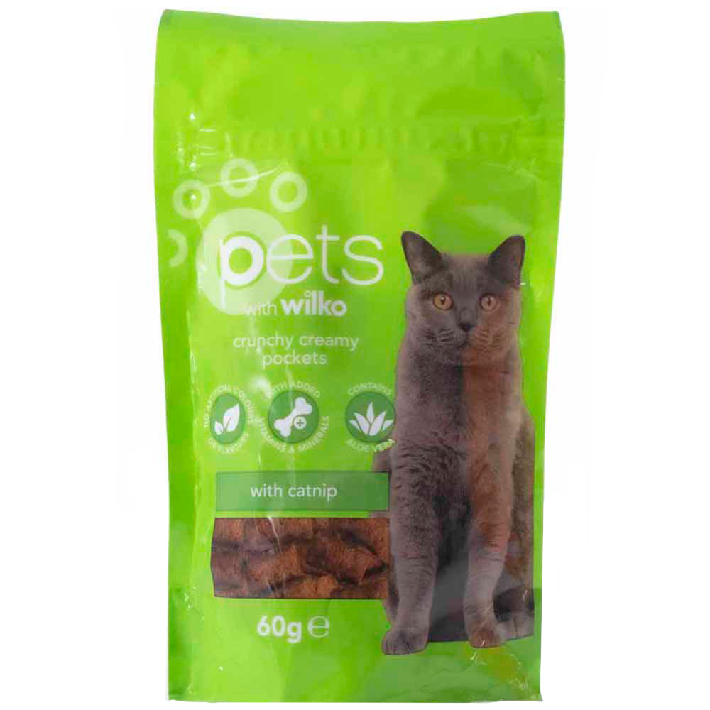 Wilko Crunchy Creamy Pocket Cat Treats 60g Wilko