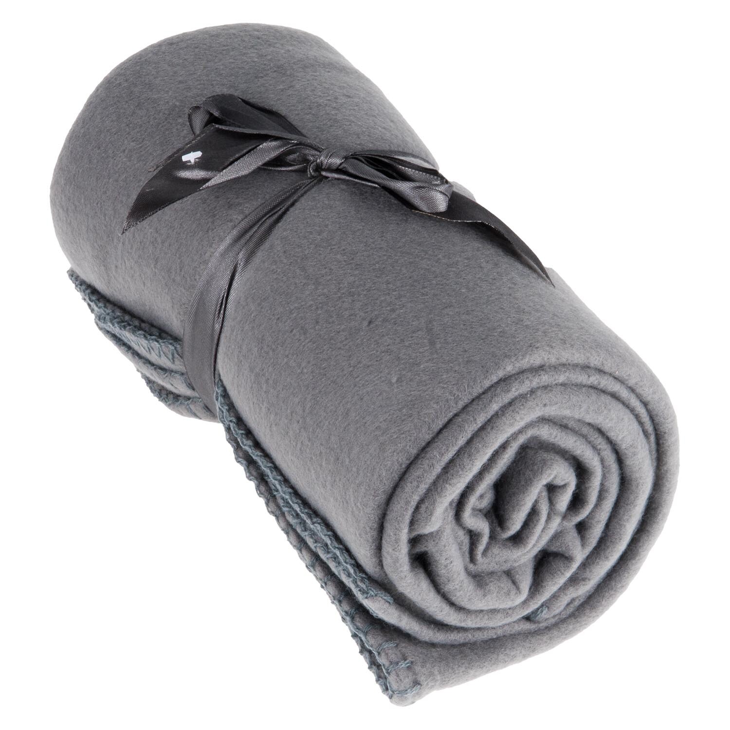 Essential Fleece Throw Charcoal Wilko