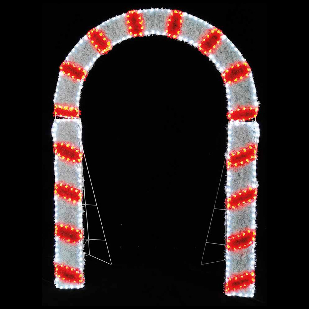 Premier 200 x 150cm 432 LED Candy Cane Arch Rope Light Wilko