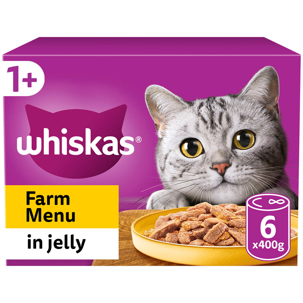 Whiskas Poultry Selection in Jelly Adult Tinned Cat Food 6 x 400g Wilko