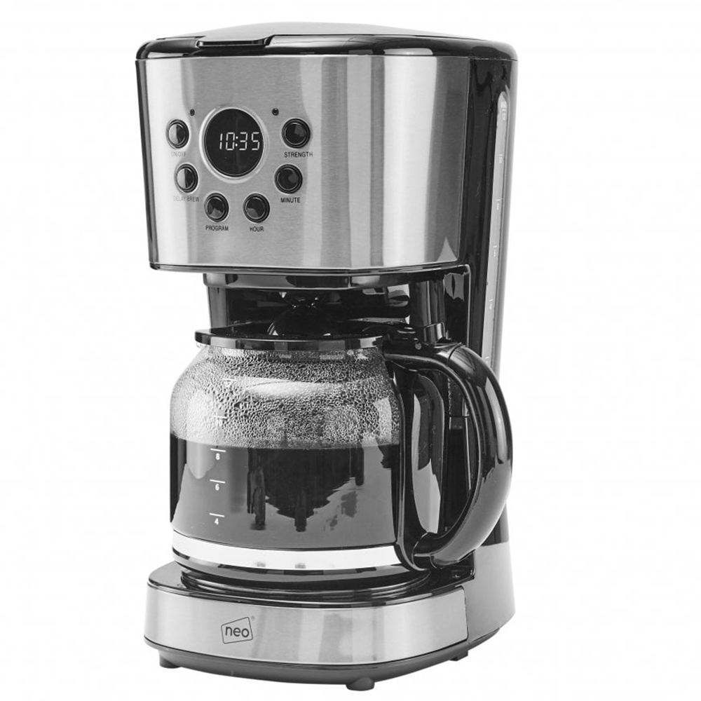 Neo Stainless Steel 1.5L Filter Coffee Maker Machine Wilko