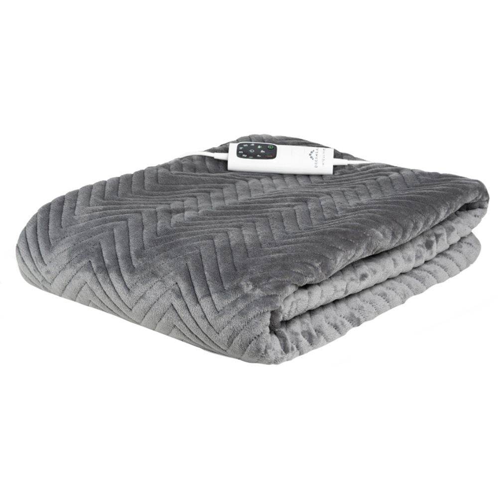 Dreamland’s Relaxwell Deluxe Grey Velvet Herringbone Quilted Electric
