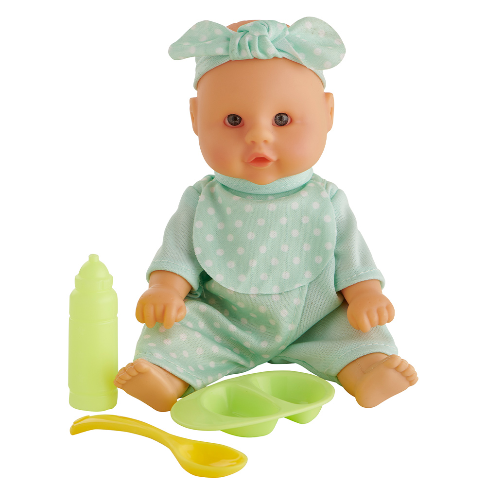 Wilko Feeding Time 21cm Baby Doll with Accessories Wilko