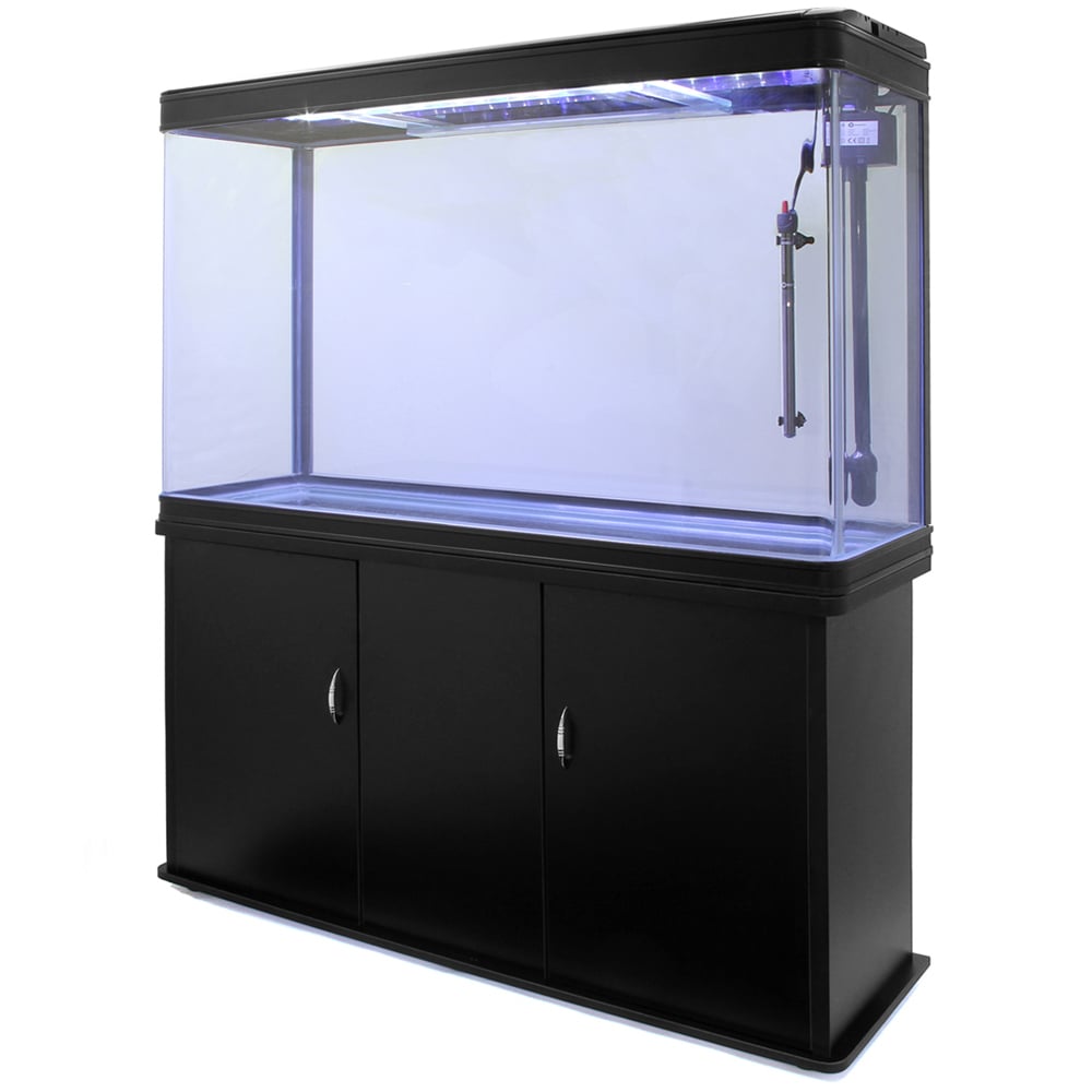 Monster Shop Black Fish Tank and White Gravel Wilko