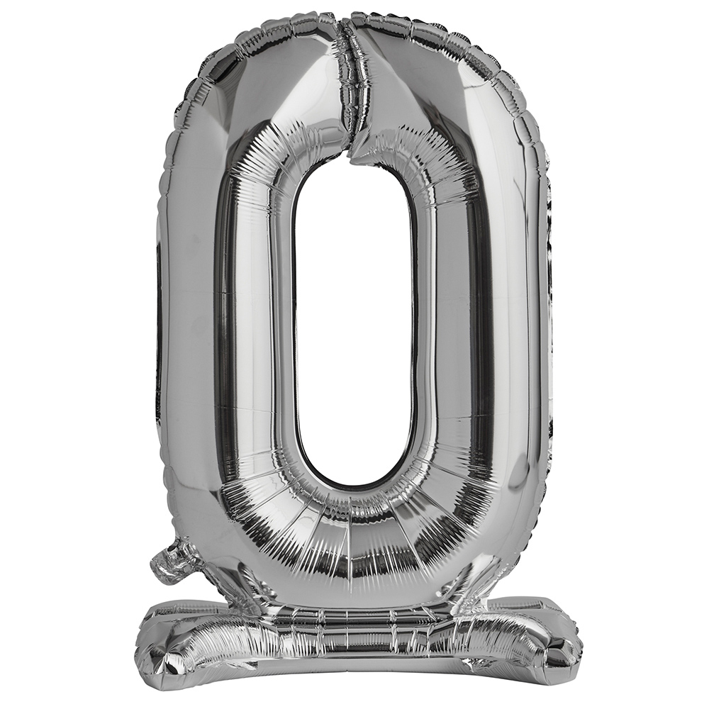 Wilko 30inch 0 Silver Foil Air Filled Balloon Wilko