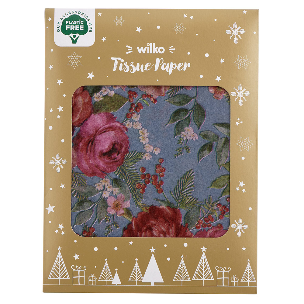 Wilko Majestic Bloom Floral Tissue Paper Wilko