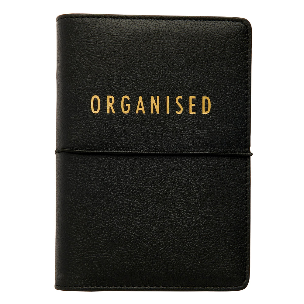 Wilko A5 Organiser Black Faux Leather Wilko
