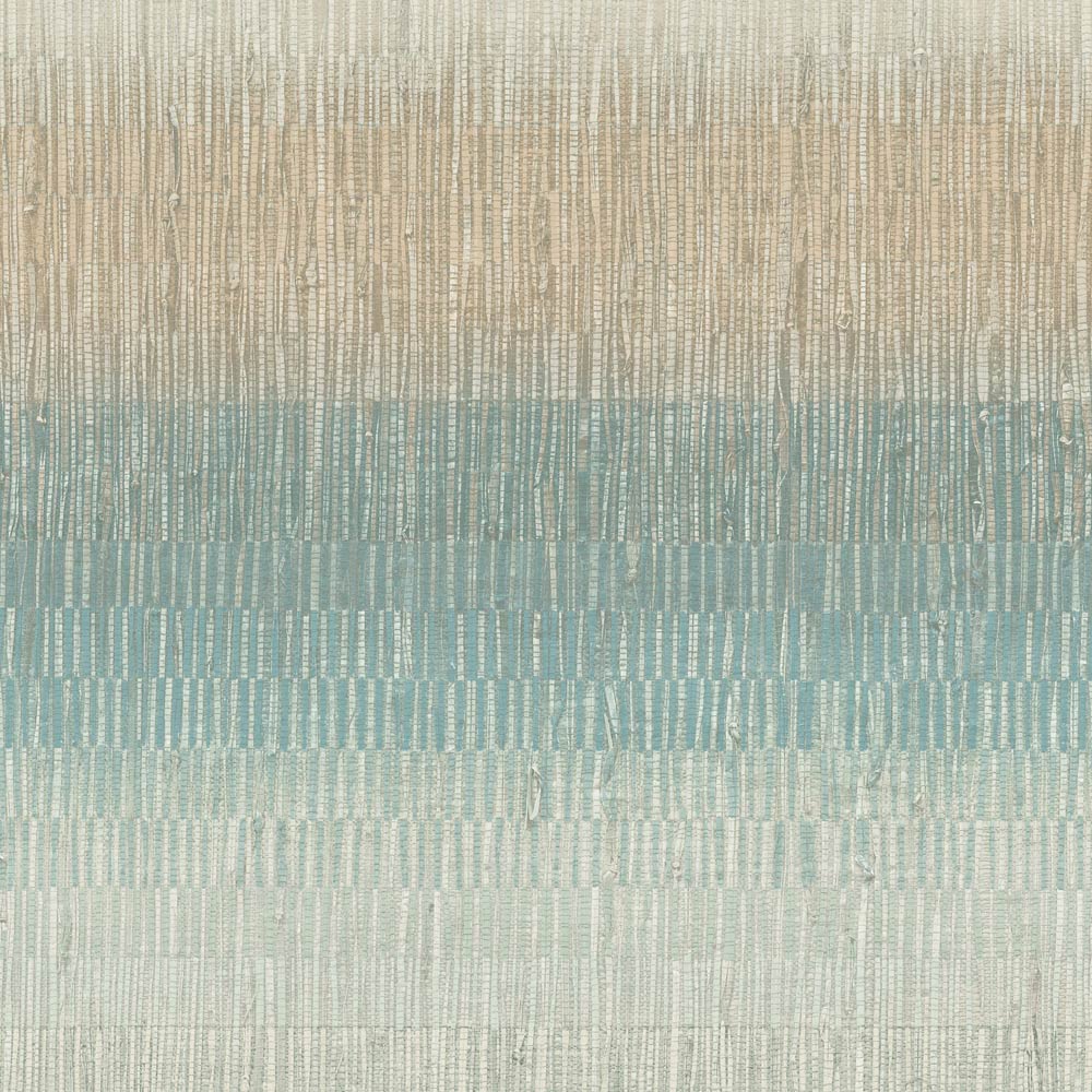 Grandeco Malibu Textile Woven Effect Teal Wallpaper Wilko
