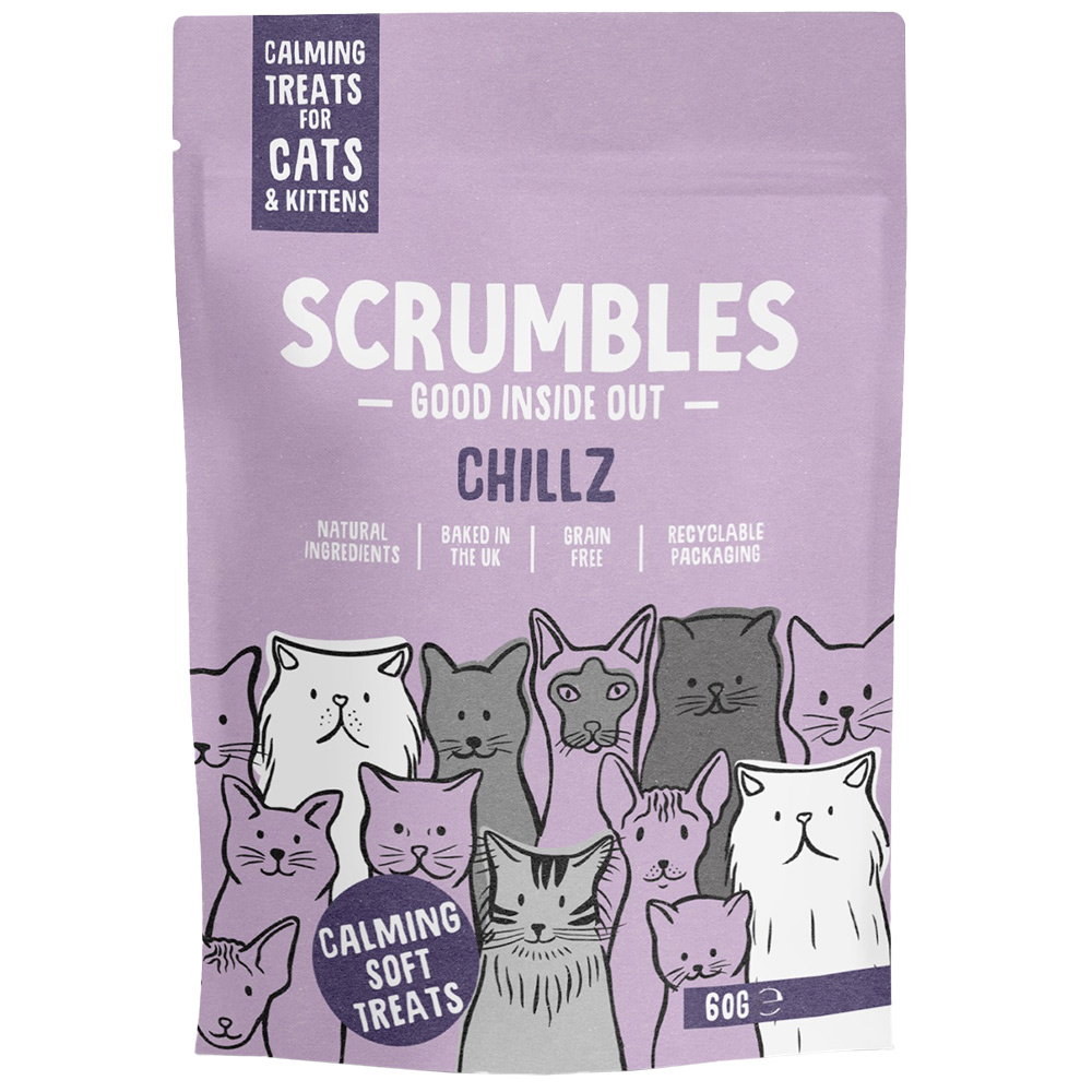 Scrumbles Calming Treats For Cats and Kittens 60g Wilko