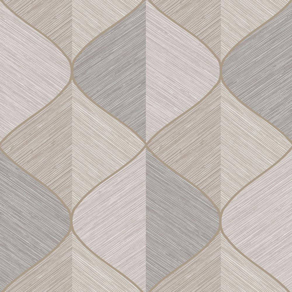 Fresco Ogee Natural Texture Wallpaper Wilko