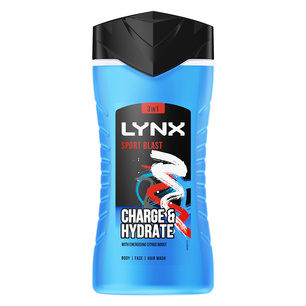 Lynx Sport Blast Shower Gel 225ml Wilko
