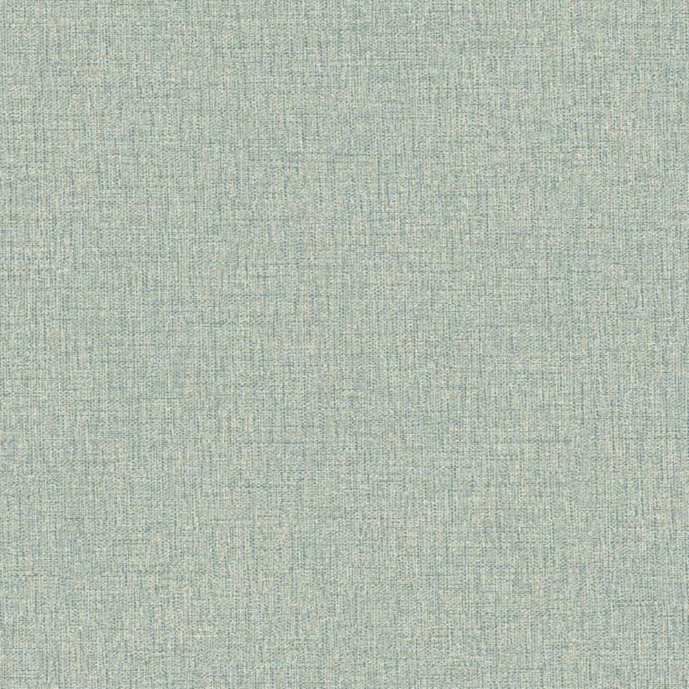 Grandeco Twill Plain Fabric Textured Green Wallpaper Wilko