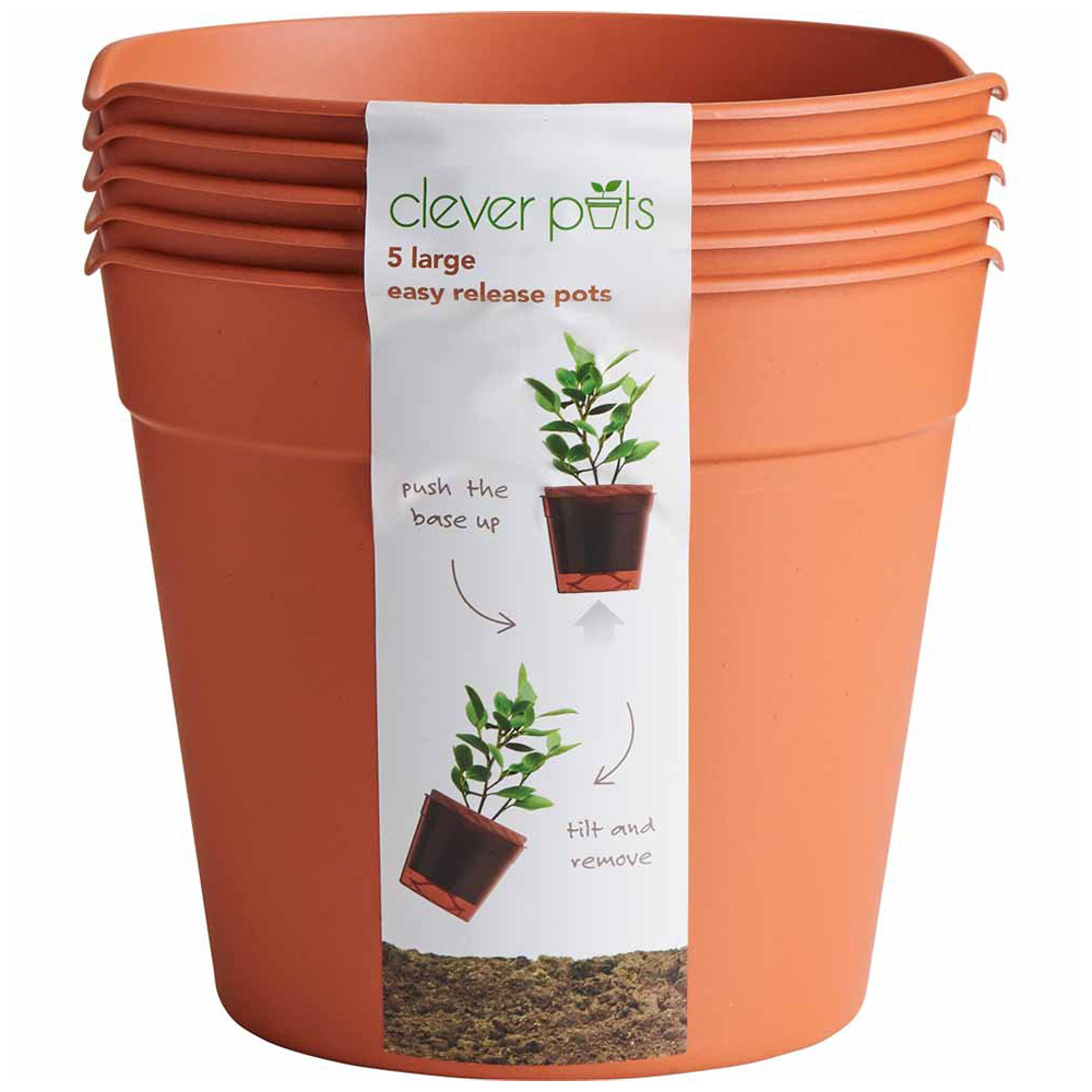 Clever Pots Large Easy Release Propagation Pots 15 x 13cm 5 Pack Wilko