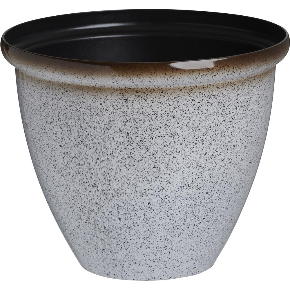 Wilko Reactive Speckle Plastic Outdoor Planter 25cm Wilko