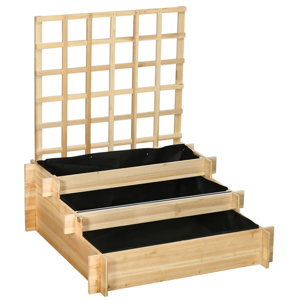 Outsunny Garden Planters with Trellis Wilko