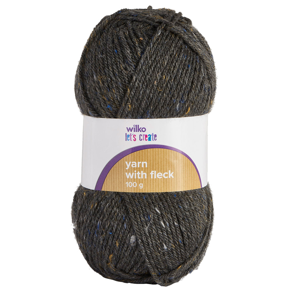 Wilko Inkjet Yarn Linen Fleck Charcoal 100g Wilko